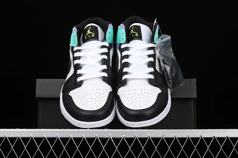 All categories Air Jordan Jordan series basketball shoes Air Jordan 1 Mid Air Jordan1 Low AJ1 Joe 1 blue purple red Zhongbang basketball shoes 554725-175